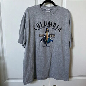 Vintage Kennedy Space Center Columbia T-shirt Gray XL Made in USA  90's
